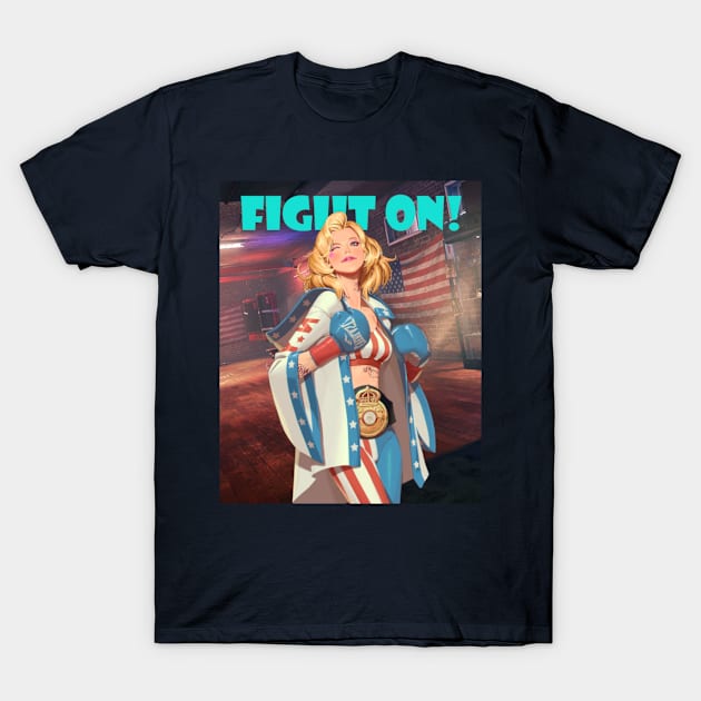 FIGHT ON BOXER GIRL T-Shirt by Clifficus